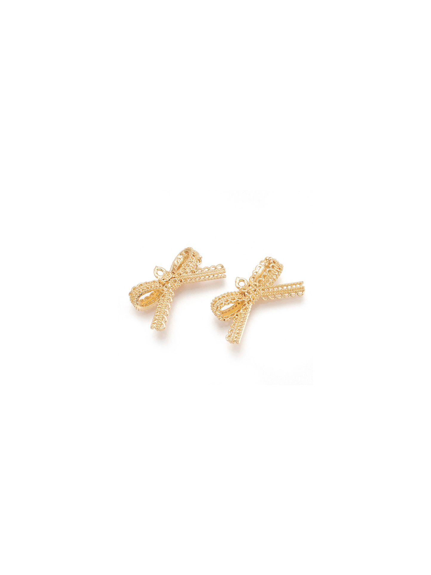 Gold Lacey Bow Charm